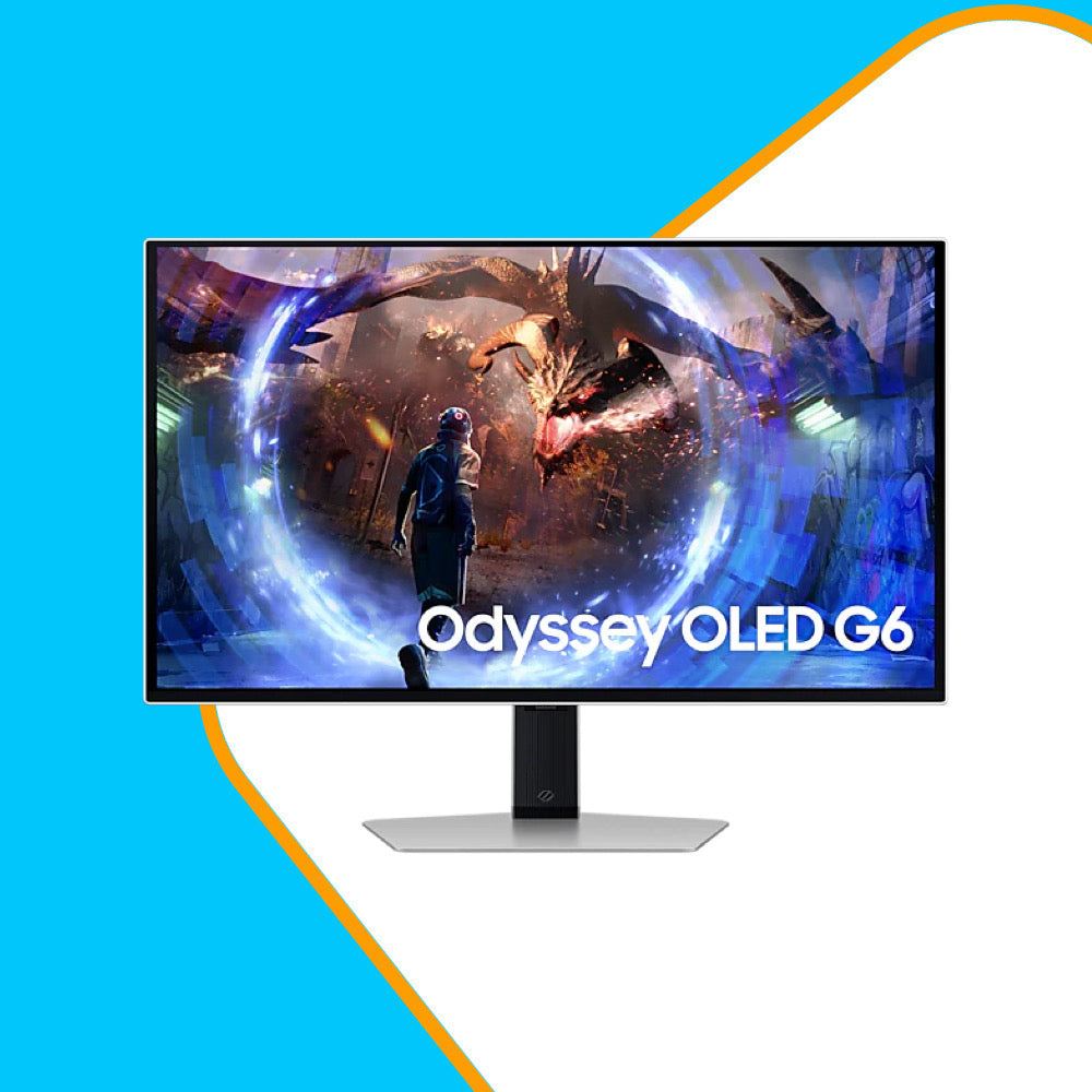 Samsung 27" Odyssey OLED G6 (G60SD) QHD 360Hz 0.03ms FreeSync Premium Pro Gaming Monitor with Sleek Metal Design-LS27DG602SMXUE