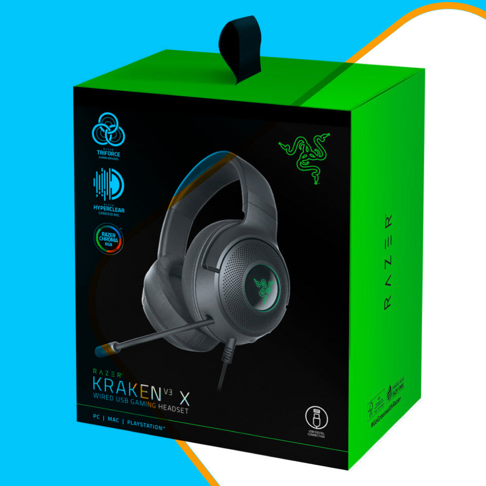 Razer Kraken V3 X 7.1 Wired Usb Gaming Headset With RGB Cardioid Mic