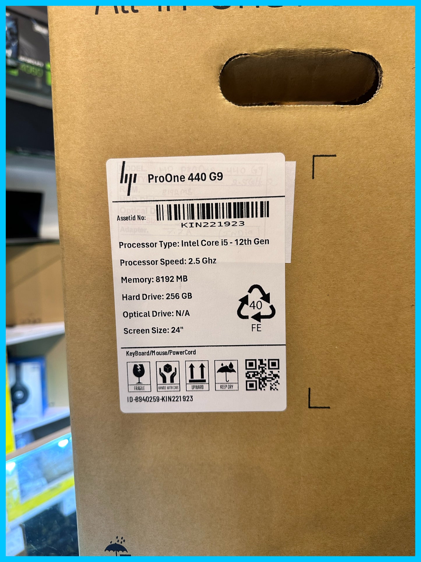 Hp ProOne 440 G9 24"3 All-in-One Ci5 12th Gen 8GB Ram 256GB SSD Storage
