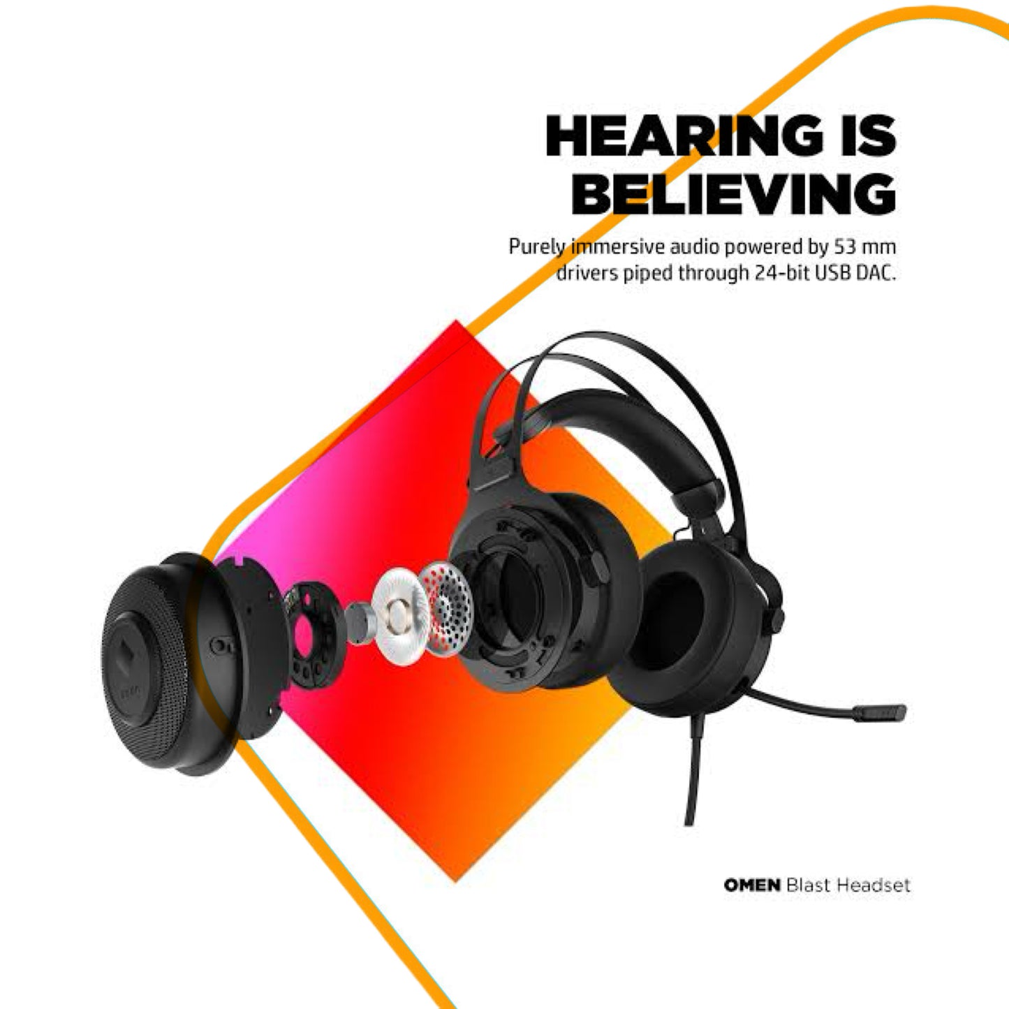 OMEN BLAST by HP 7.1 Sound wired Gaming Headsets With Noise Cancelling Mic
