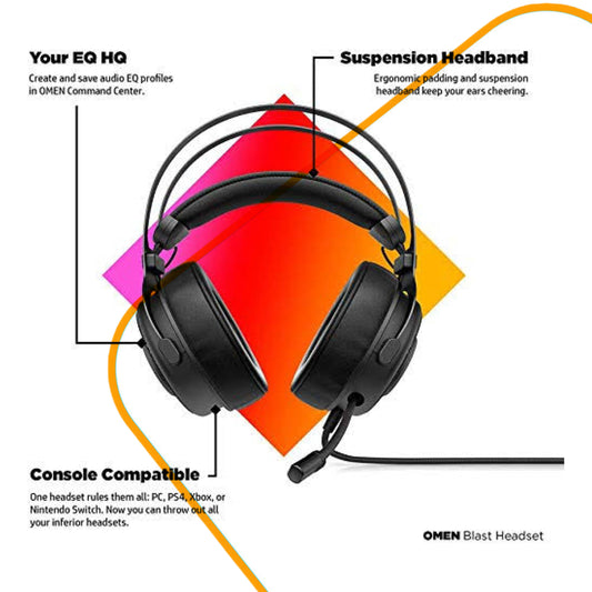 OMEN BLAST by HP 7.1 Sound wired Gaming Headsets With Noise Cancelling Mic