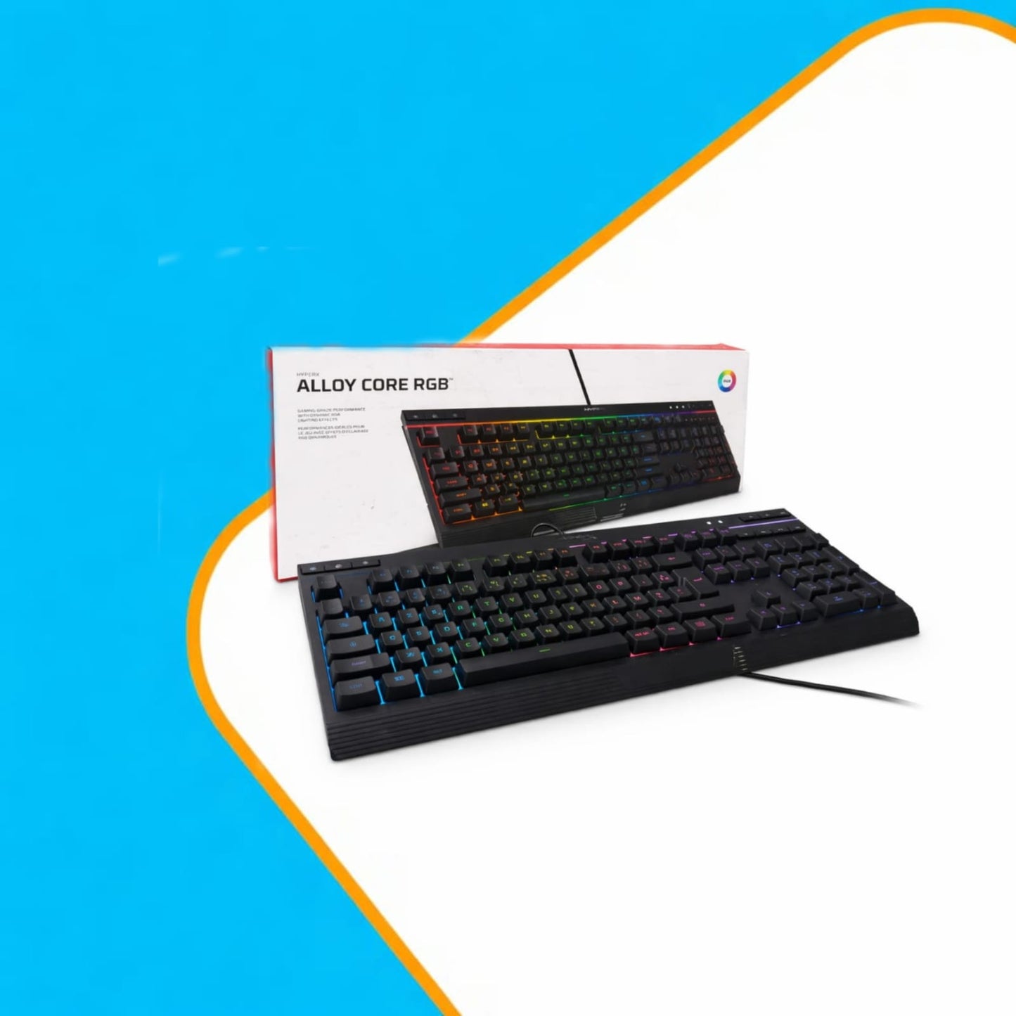 HyperX Alloy Core RGB Gaming Keyboard – Silent Keys, Dynamic RGB,