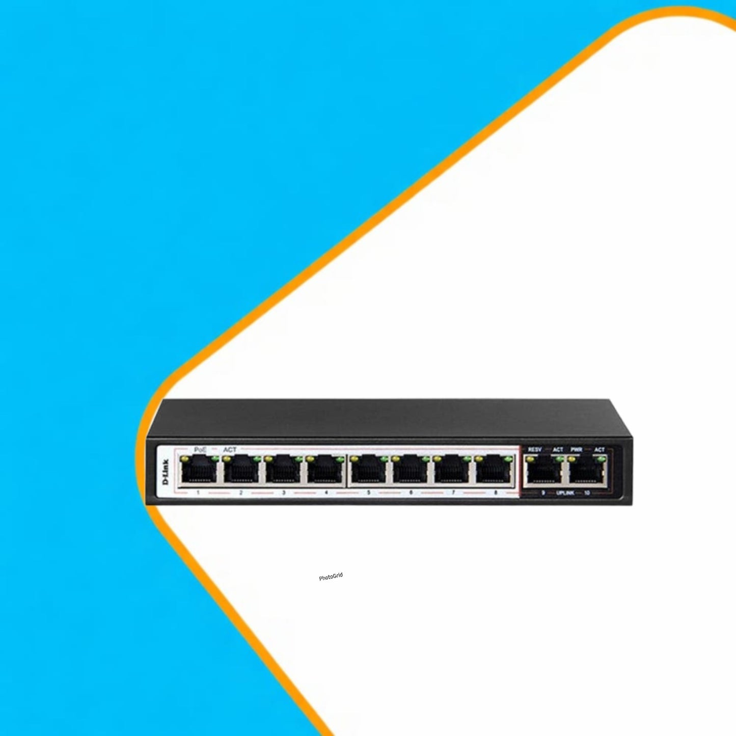 D-Link 10-Port PoE+ Surveillance Switch – 96W