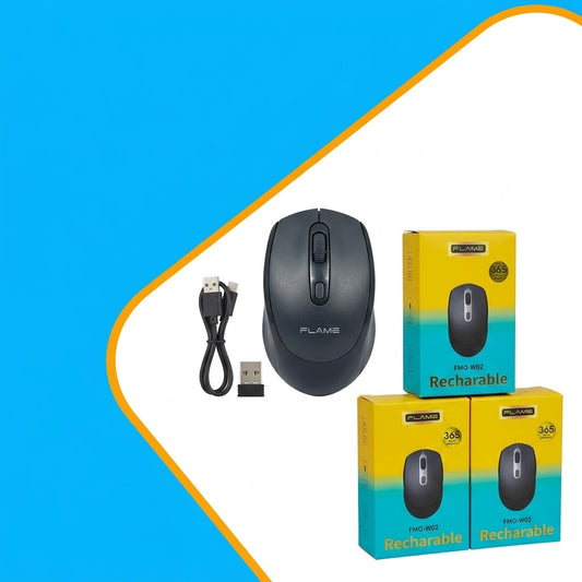 Flame FMO-W02 Ultra-Slim Design Wireless Rechargeable Mouse